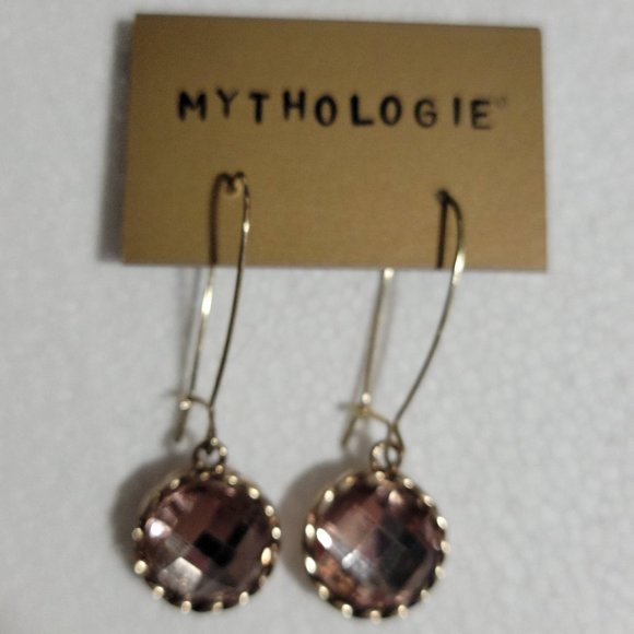 NWT Pink and Gold Mythologie Earrings - Picture 5 of 6
